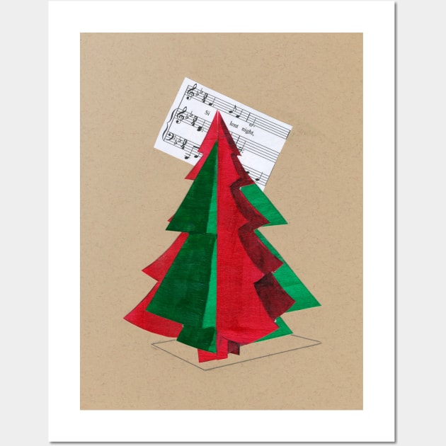 Cubist Christmas Tree Wall Art by Bryan James